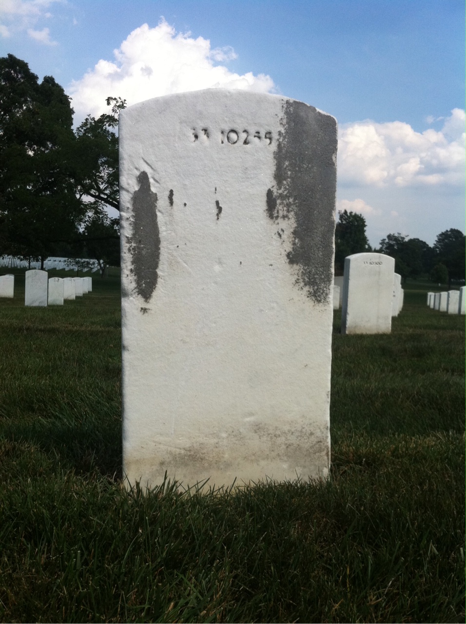 Back of headstone — Theodore Annas