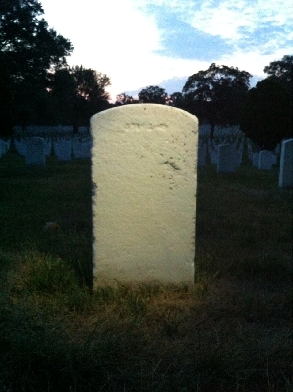 Back of headstone — George Morrison