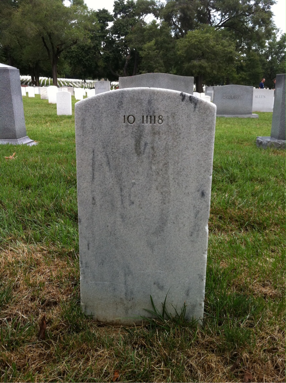 Back of headstone — James Moore