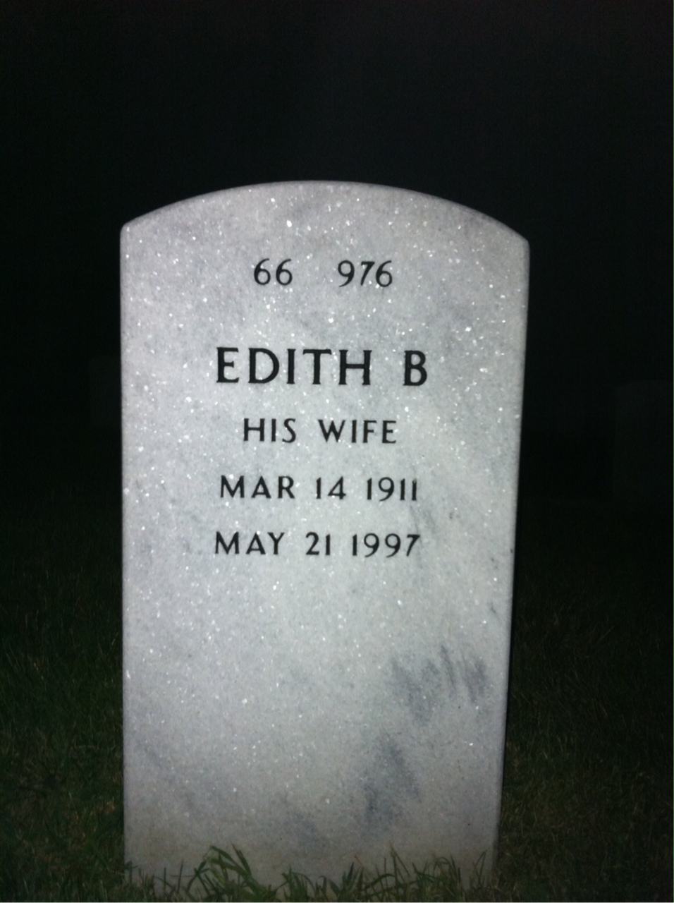 Back of headstone — Oliver Cameron