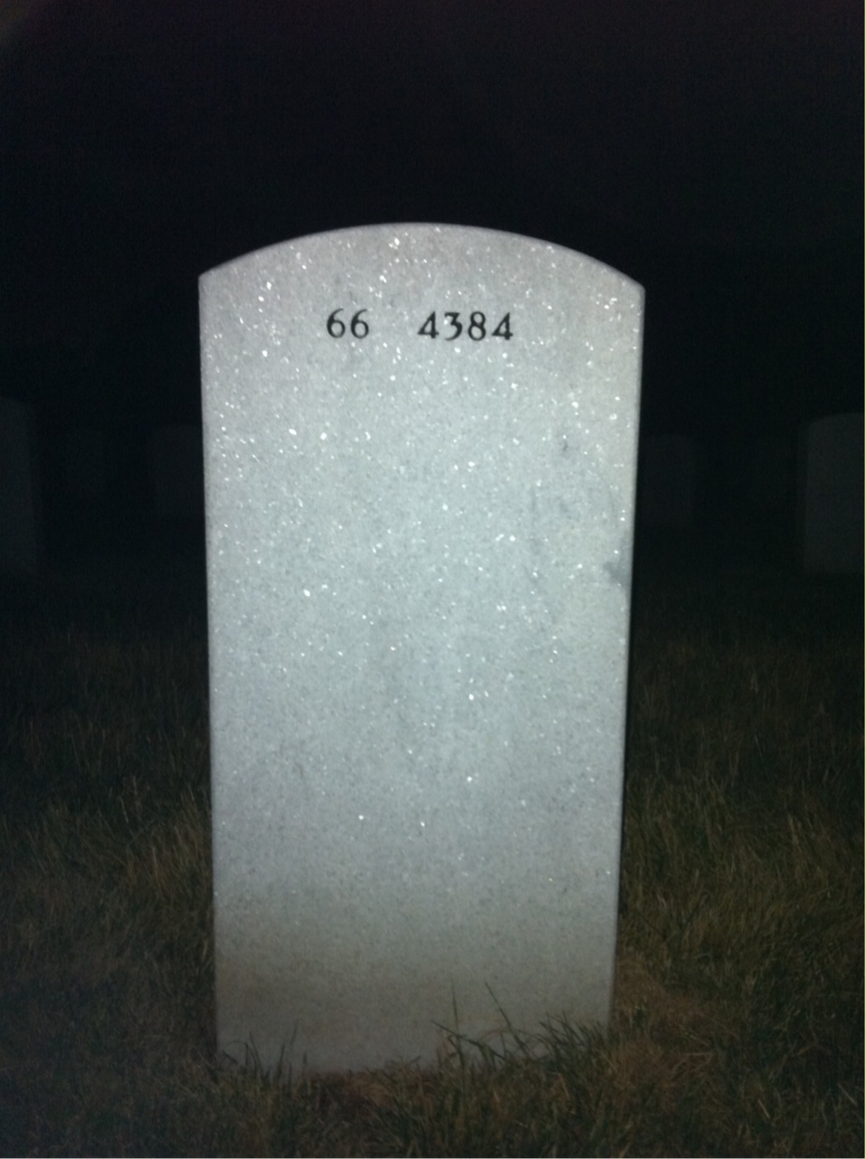Back of headstone — Fred Grabowsky