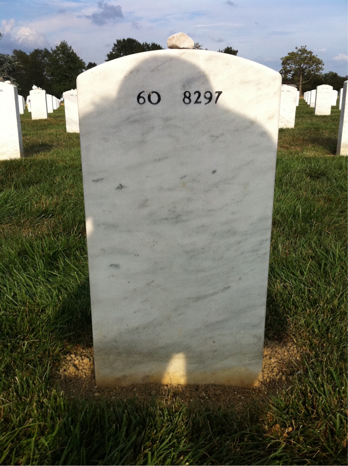 Back of headstone — Eric Pearrow