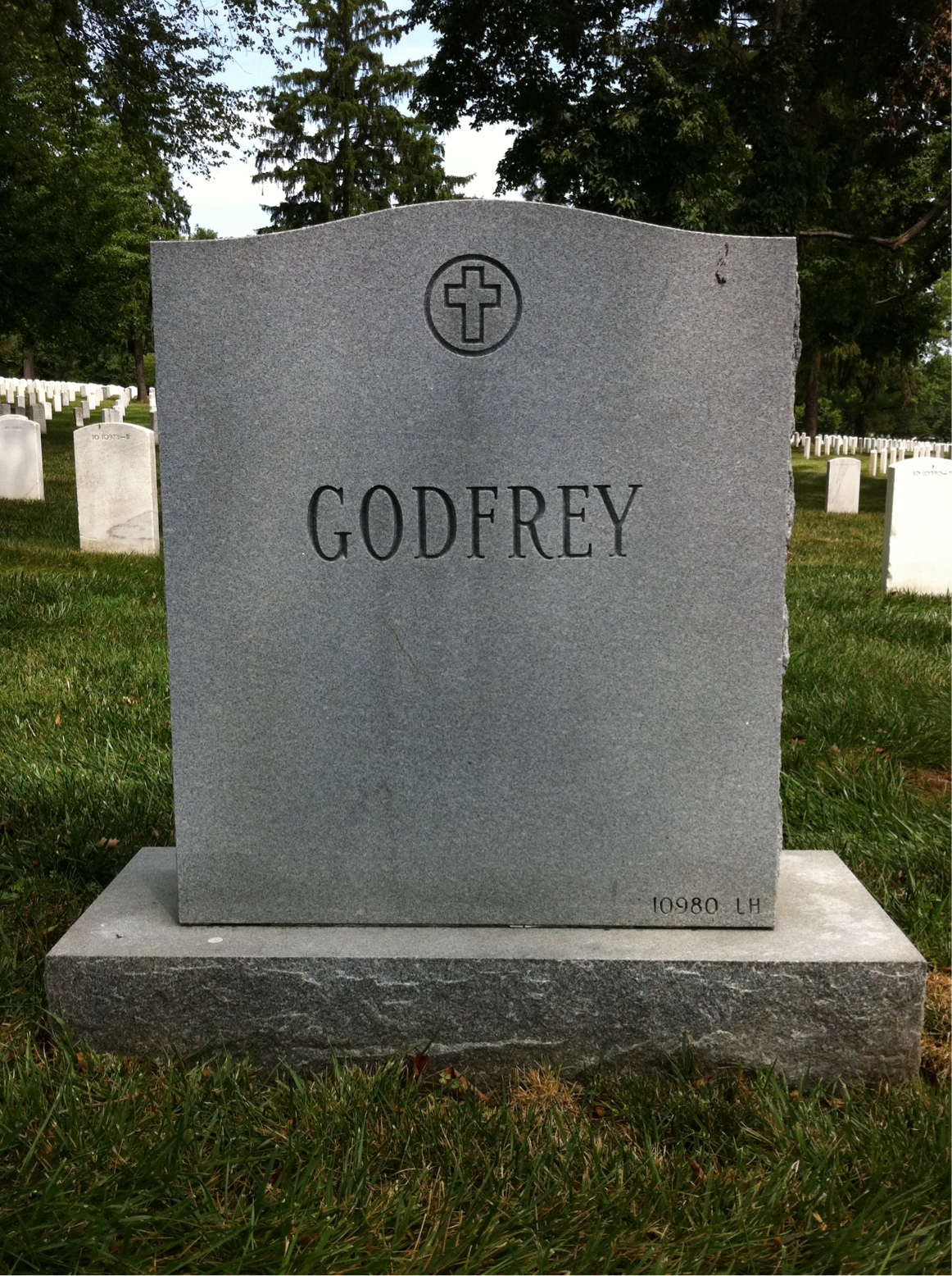 Back of headstone — William Godfrey