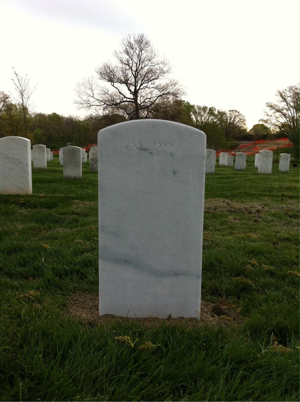 Back of headstone — Maurice Berdan
