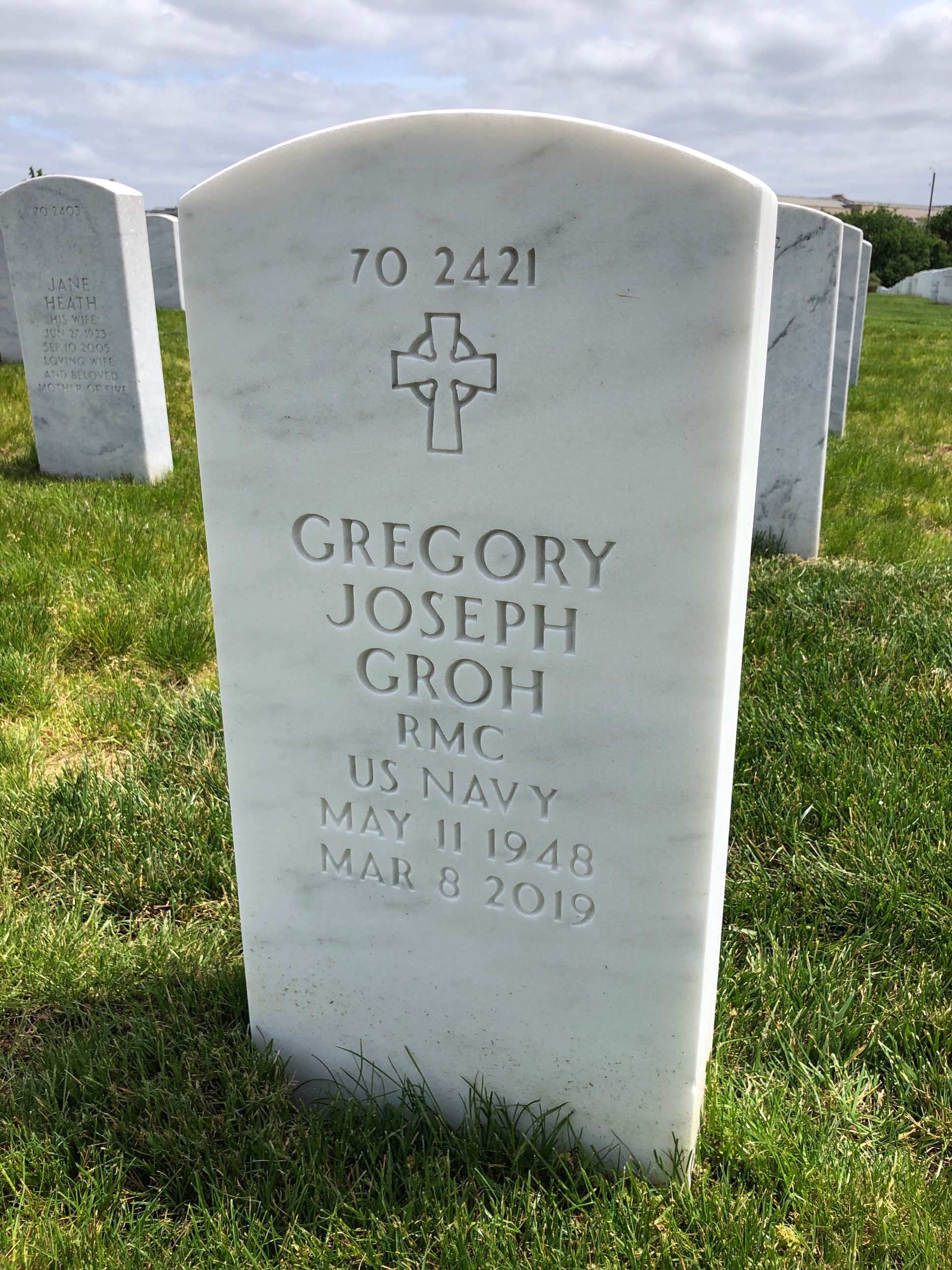 Back of headstone — Sharon Ann Groh
