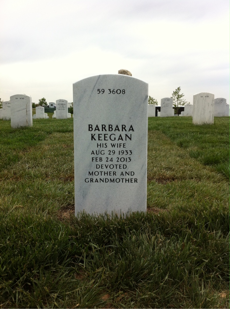 Back of headstone — Edward Kelly
