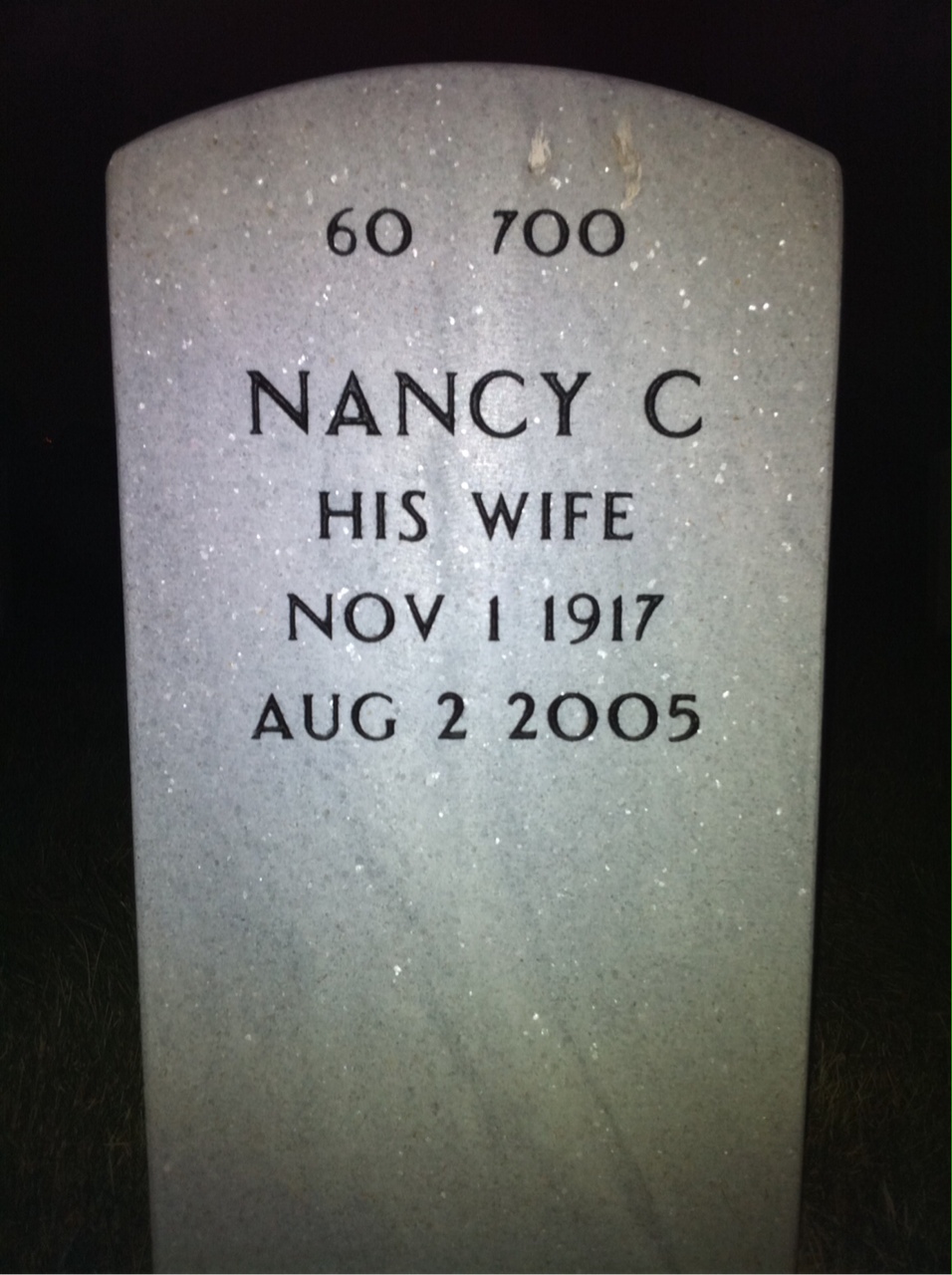 Back of headstone — Walter Sohl