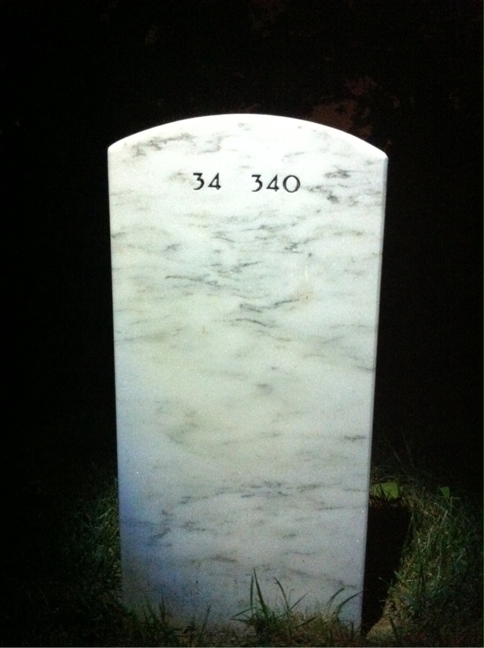 Back of headstone — Robert Mebane