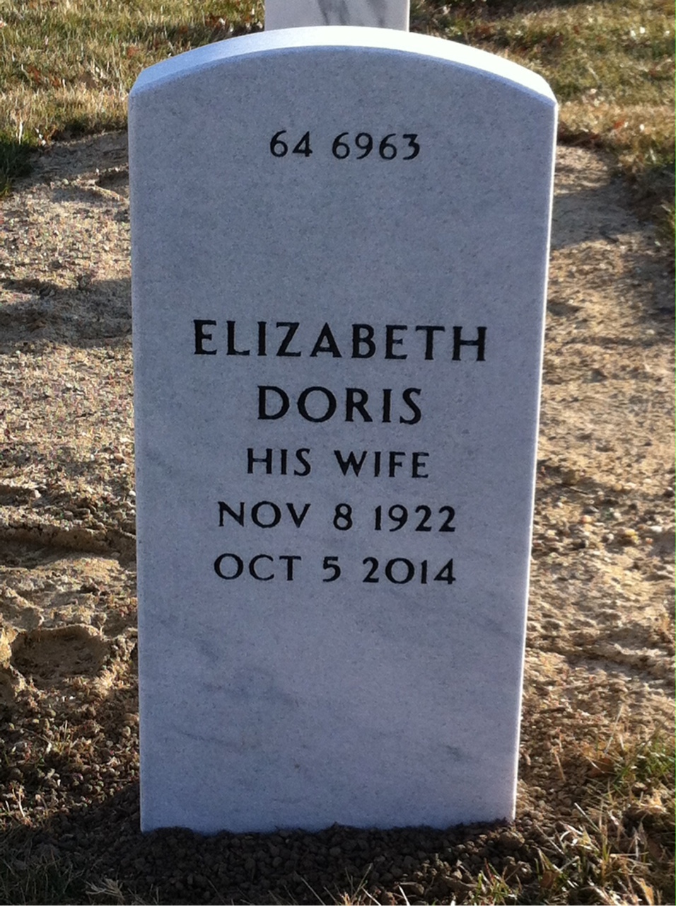 Back of headstone — George Mosgrove