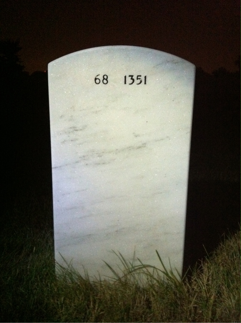 Back of headstone — Horace Rocco