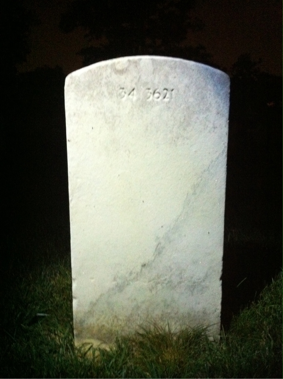 Back of headstone — Willie C Jones