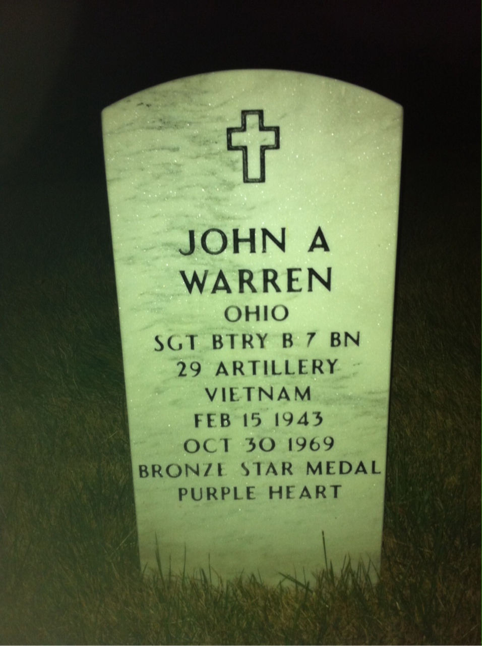 Headstone of John Albert Warren