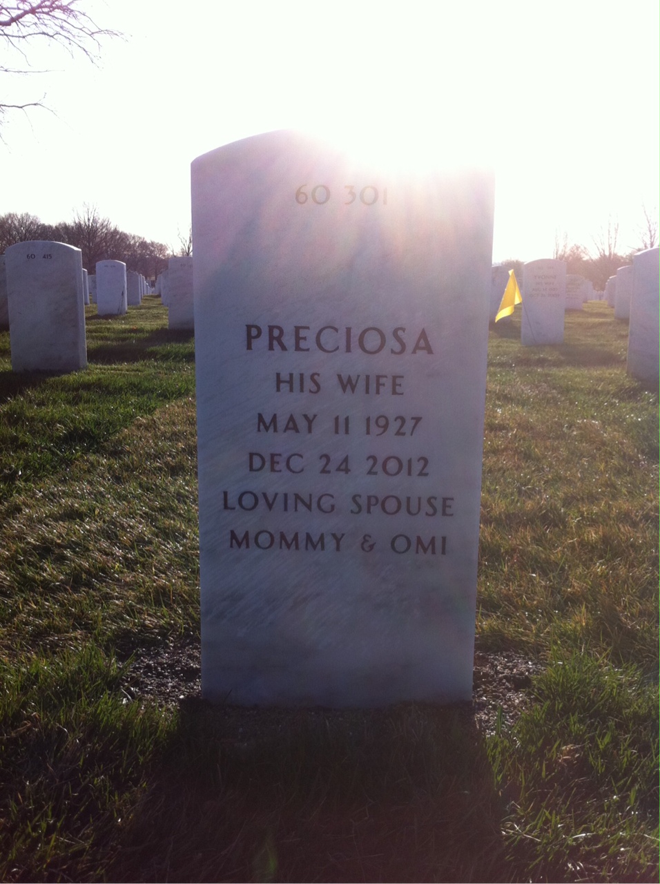 Back of headstone — Kenneth Kippenhan