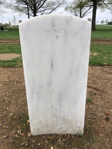 Back of headstone — Wilsie Adams