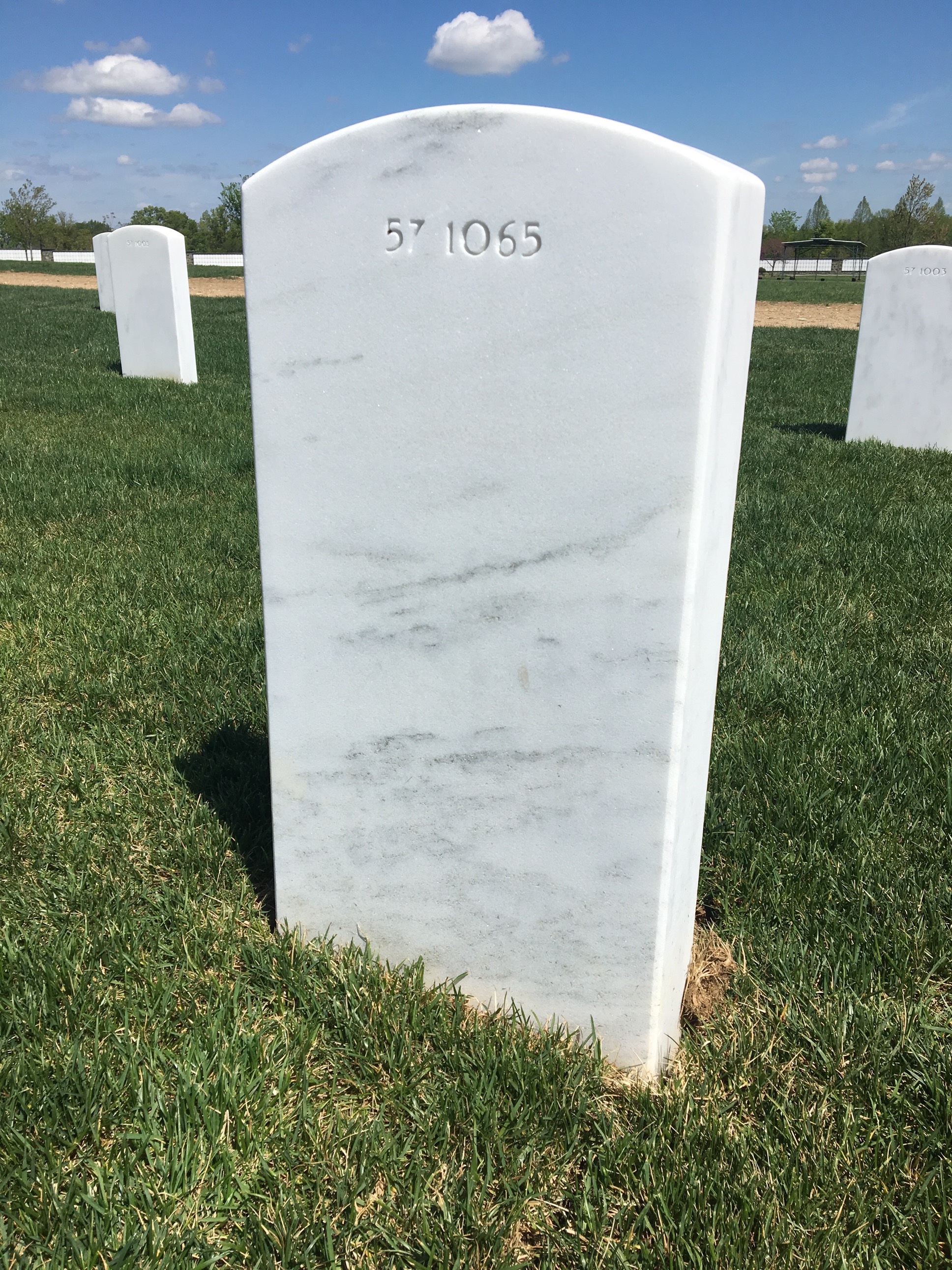 Back of headstone — Charles Murray