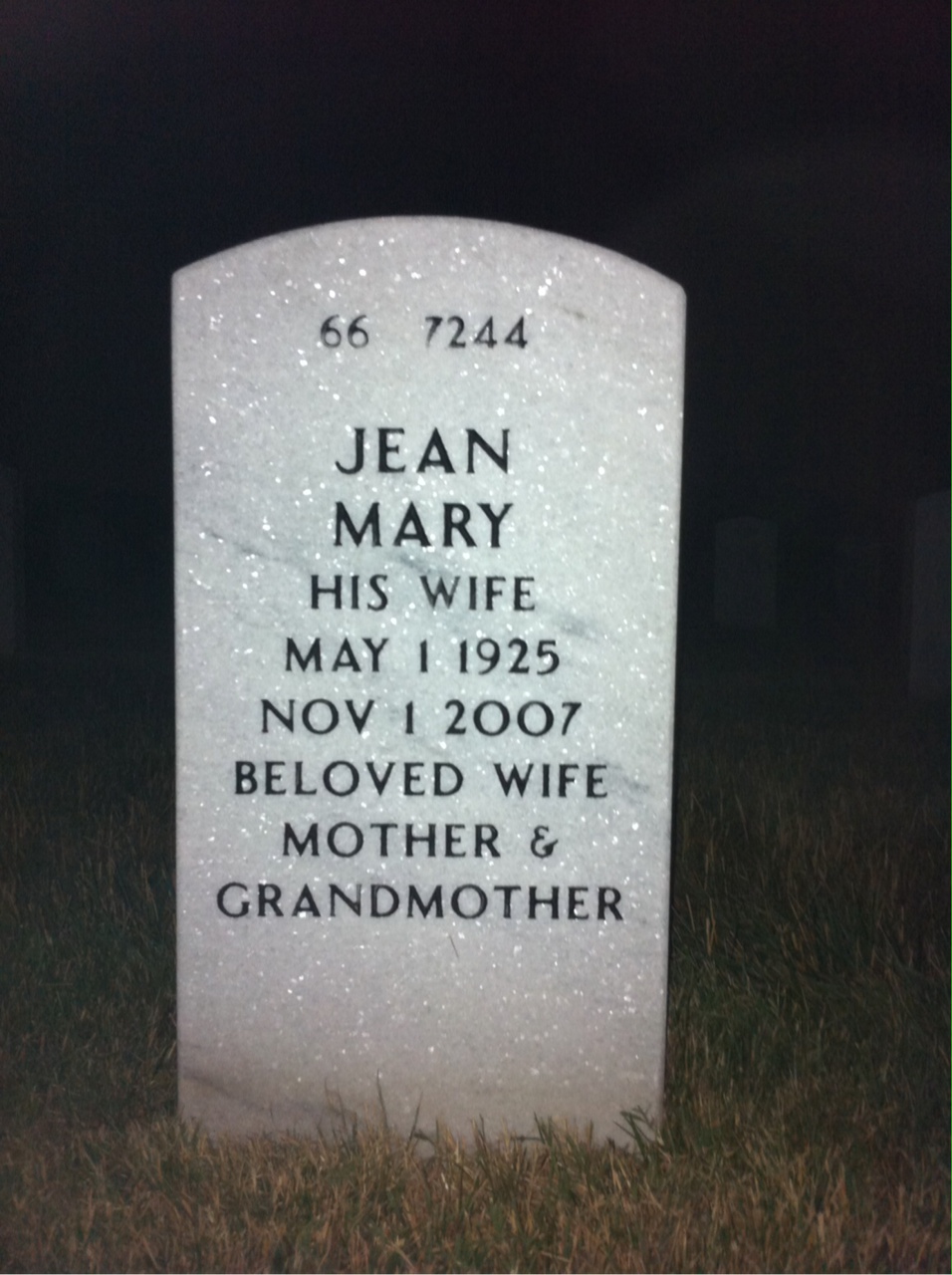 Back of headstone — Alfred Lapitino