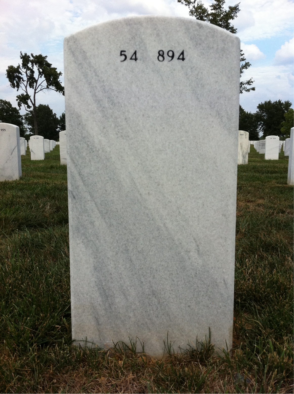 Back of headstone — John Cvrkel