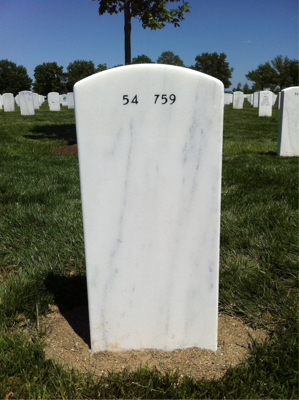 Back of headstone — Charles Akard