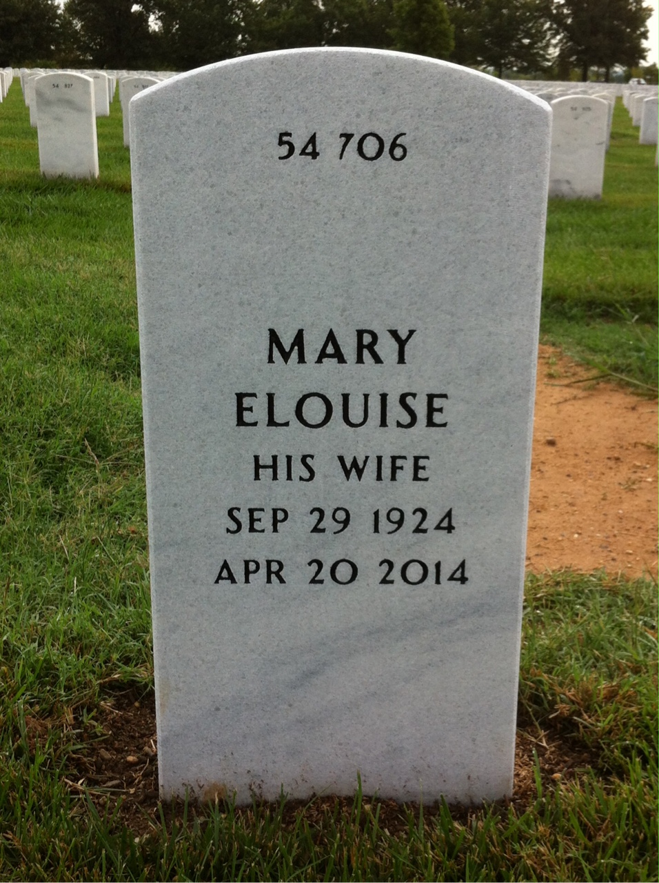 Back of headstone — Evan Simpkins