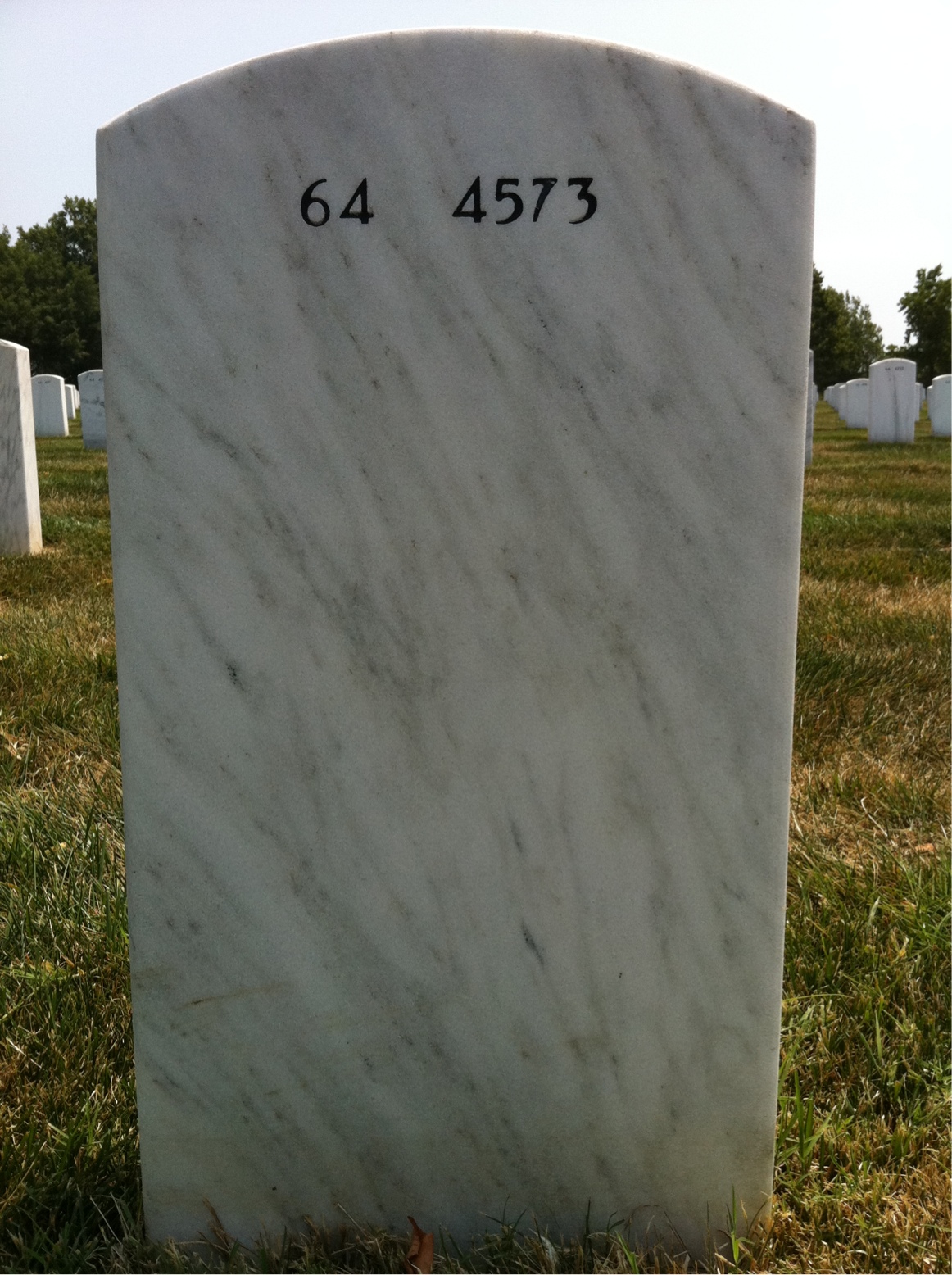 Back of headstone — Vincent Jordan