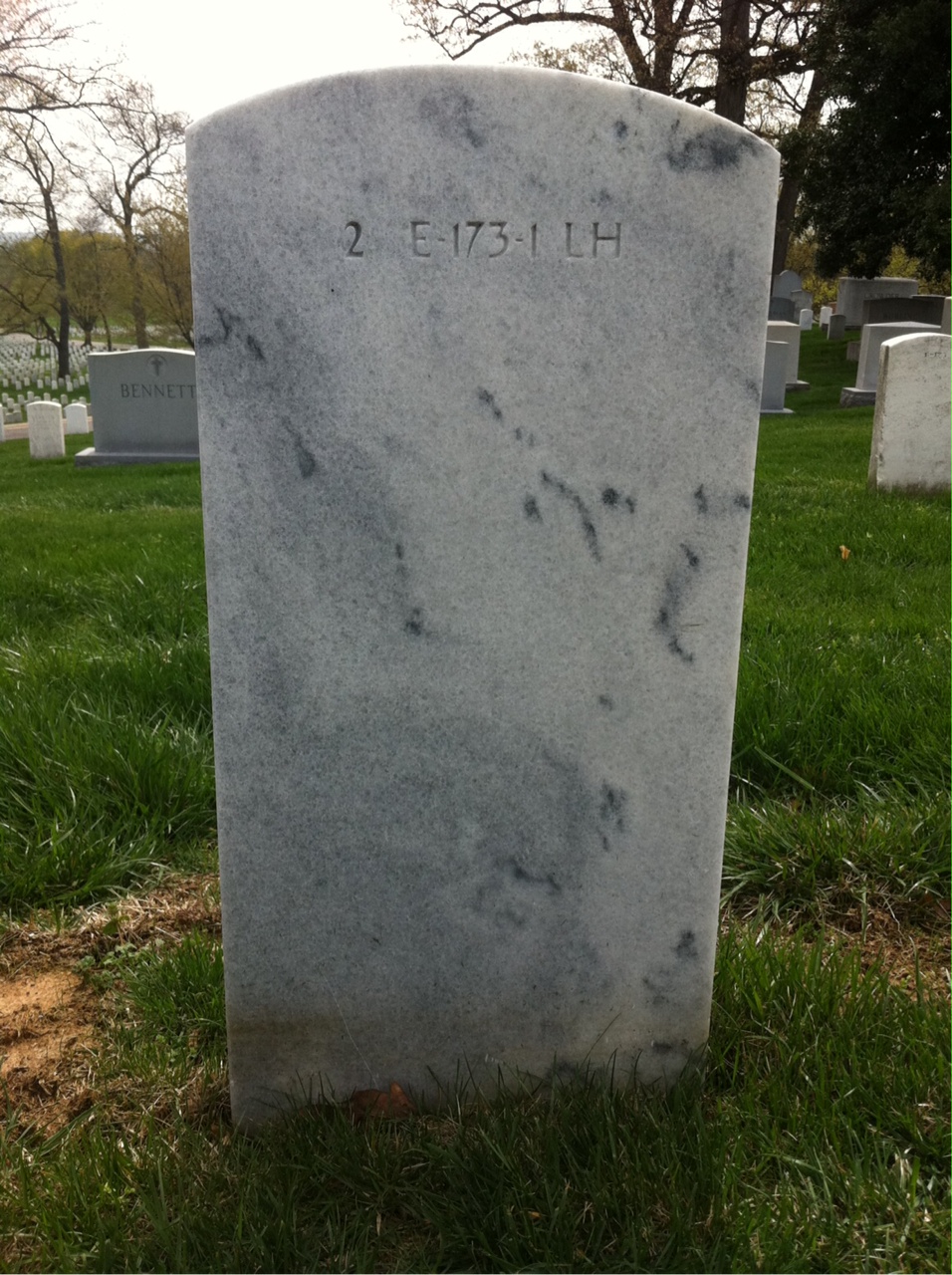 Back of headstone — Florence Arbogast