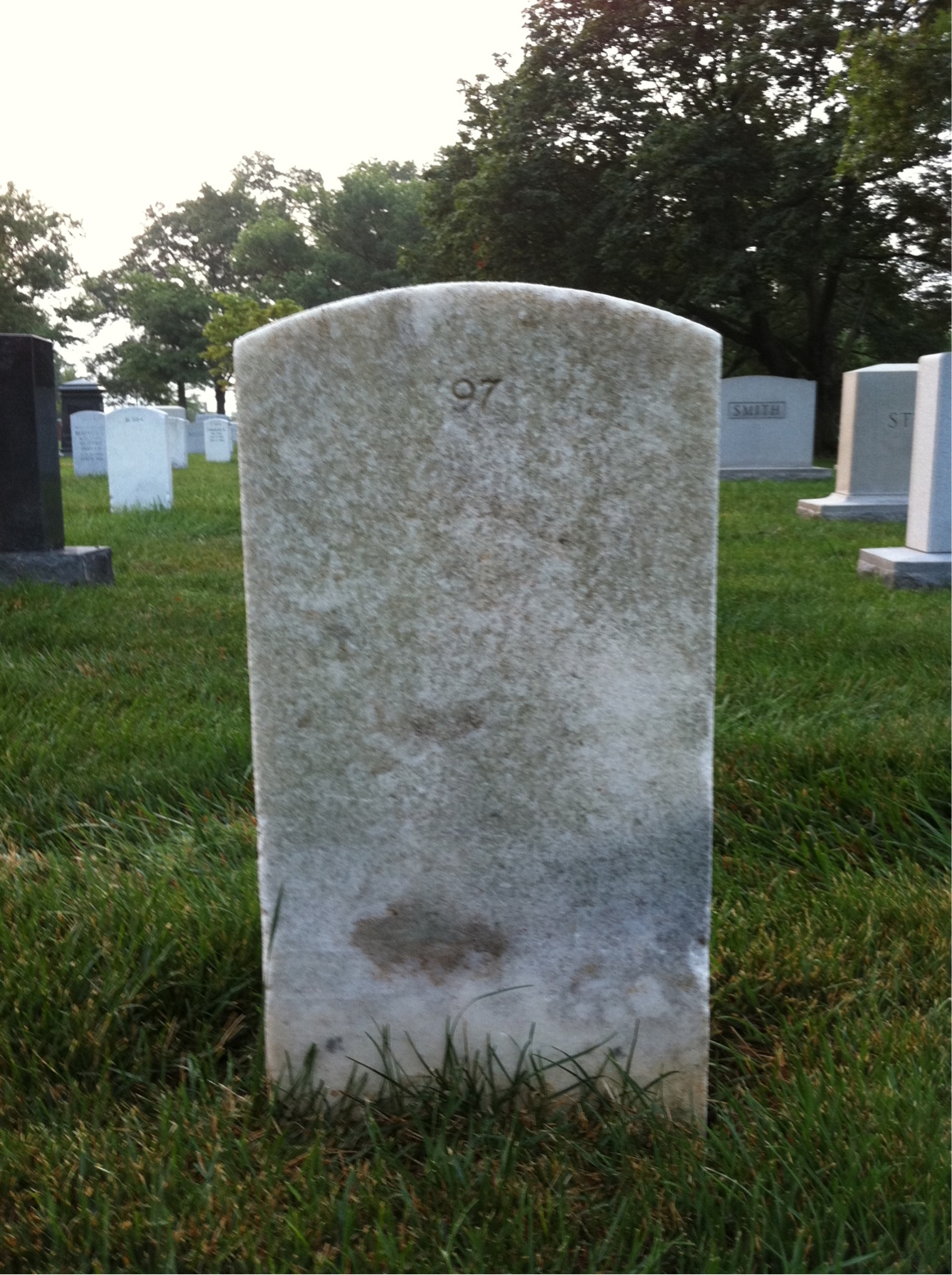 Back of headstone — Edna Moore