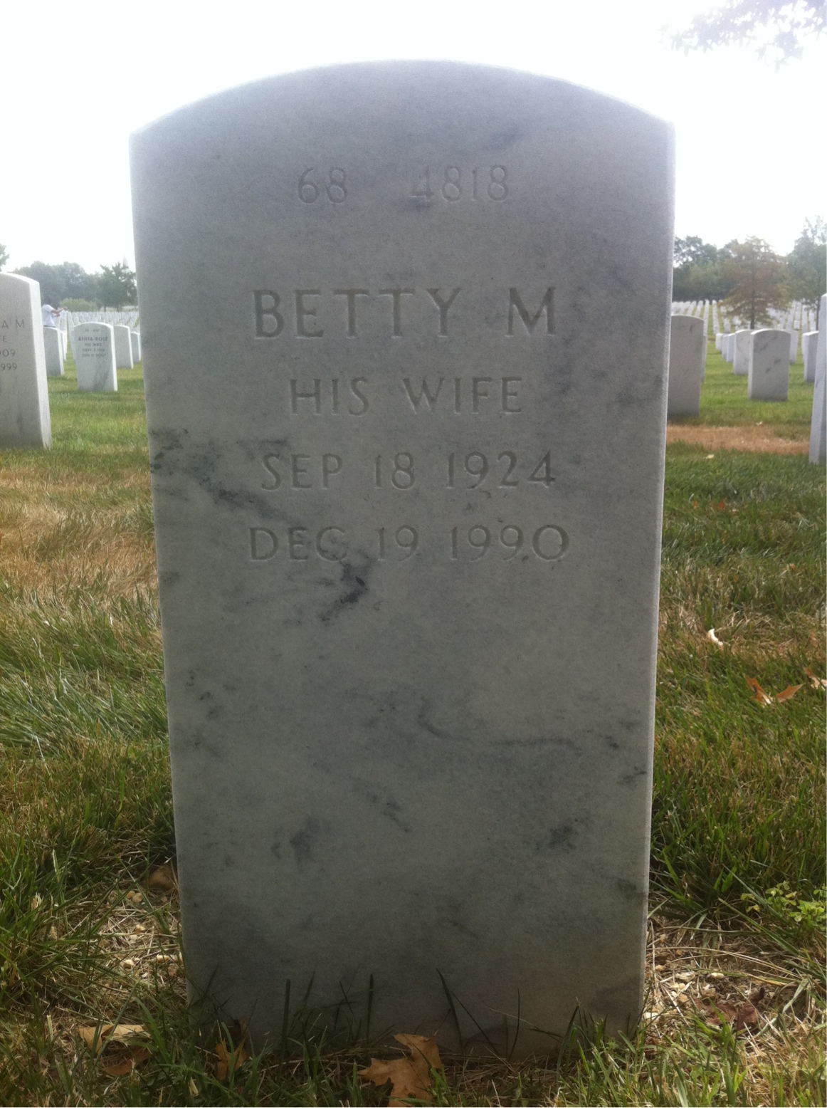 Back of headstone — Stanley Donohoo