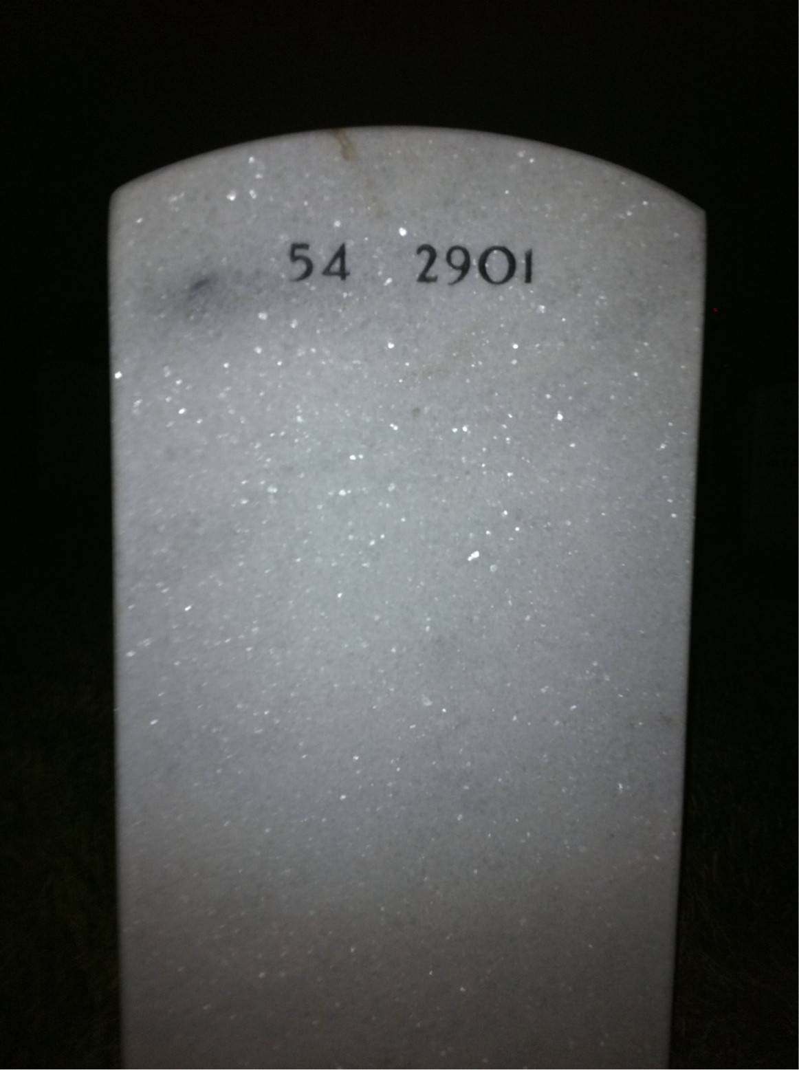 Back of headstone — Hampton Hunt