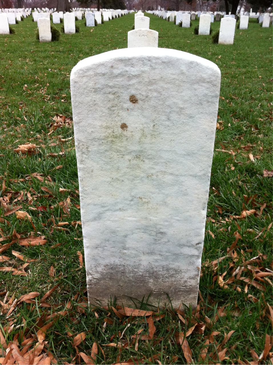 Back of headstone — Samuel Mullen