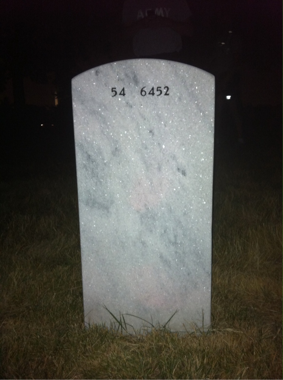 Back of headstone — Franklin Mayer