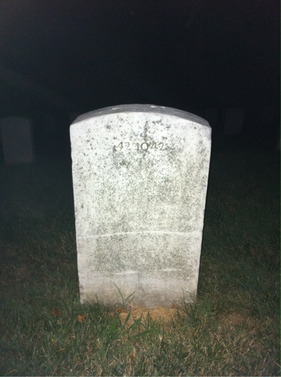 Back of headstone — Robert A Whitfield