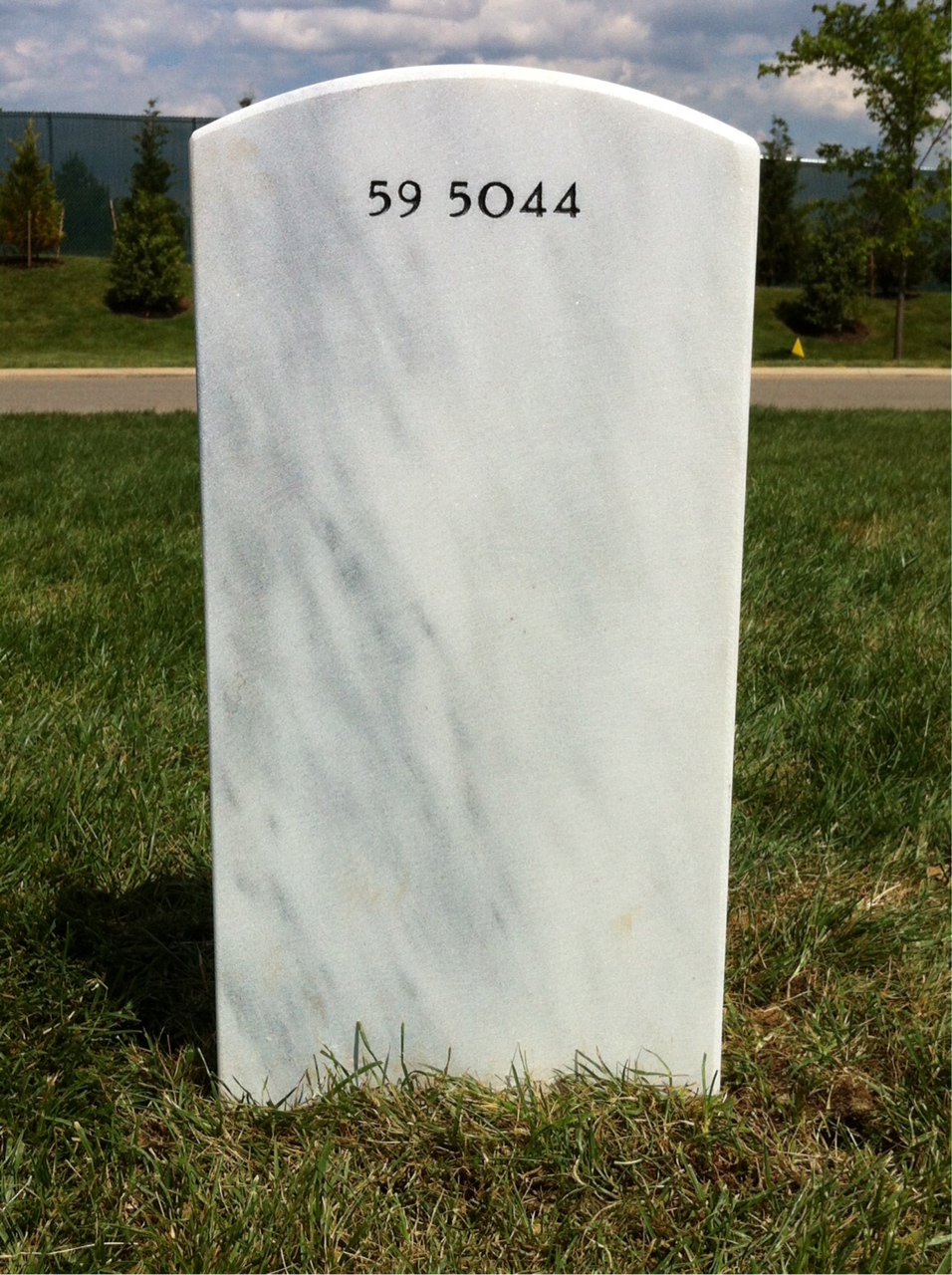 Back of headstone — William C Postell