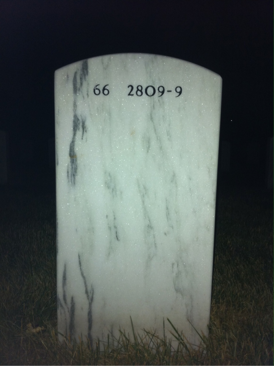 Back of headstone — Sidney Davis