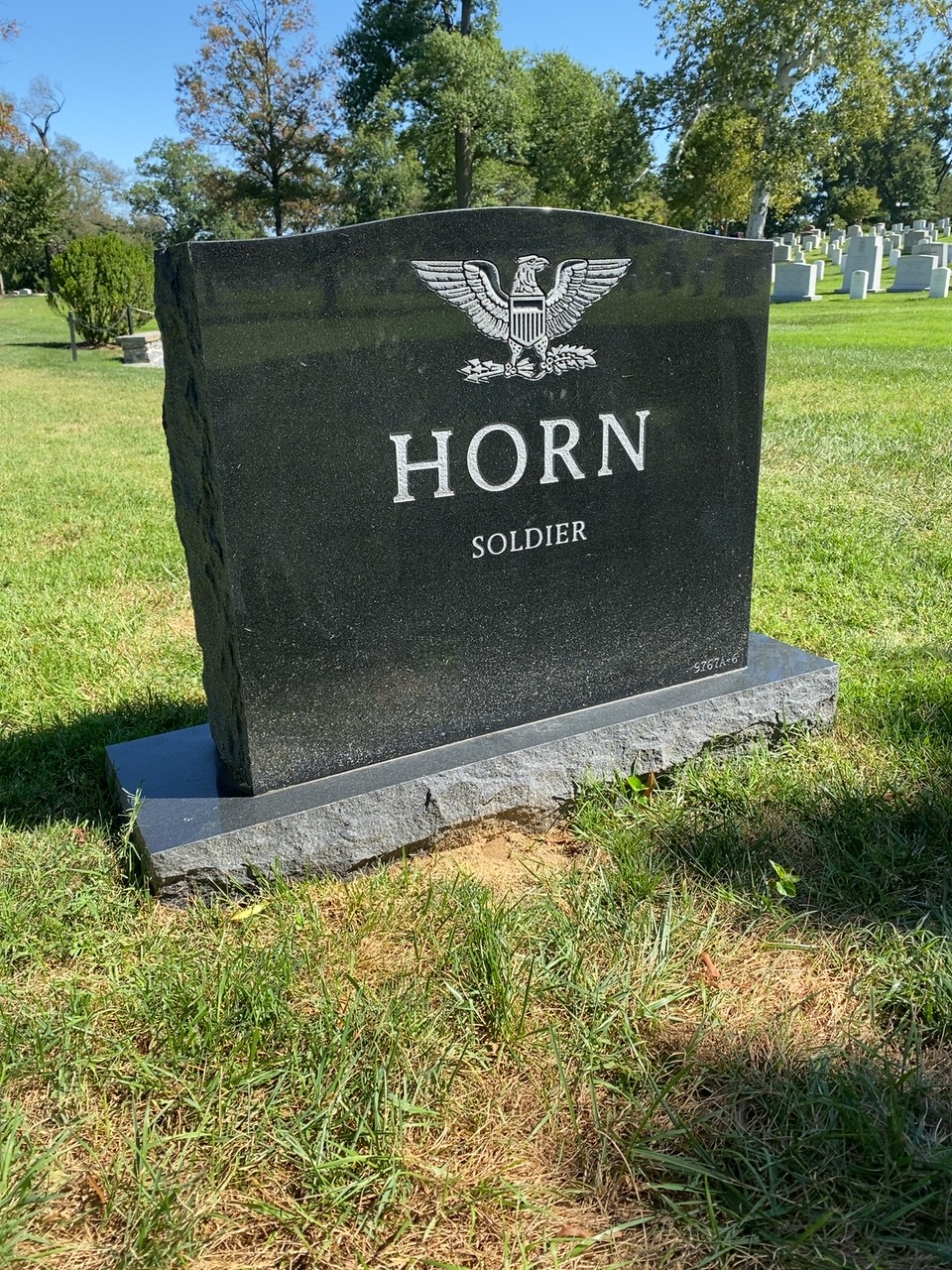 Back of headstone — Will Henry Horn