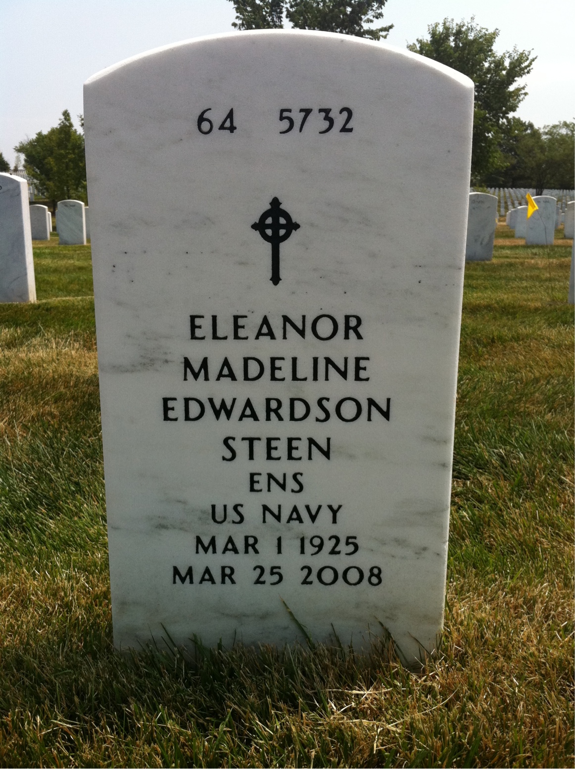 Back of headstone — Egil Steen