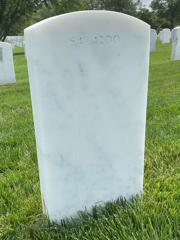 Back of headstone — Nicholas Jay Bourgeois