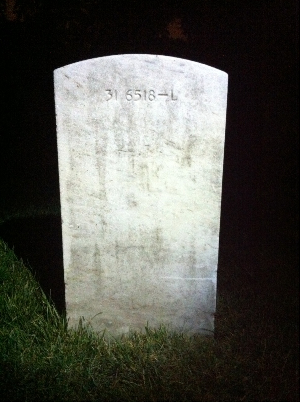 Back of headstone — Rainer Morgan