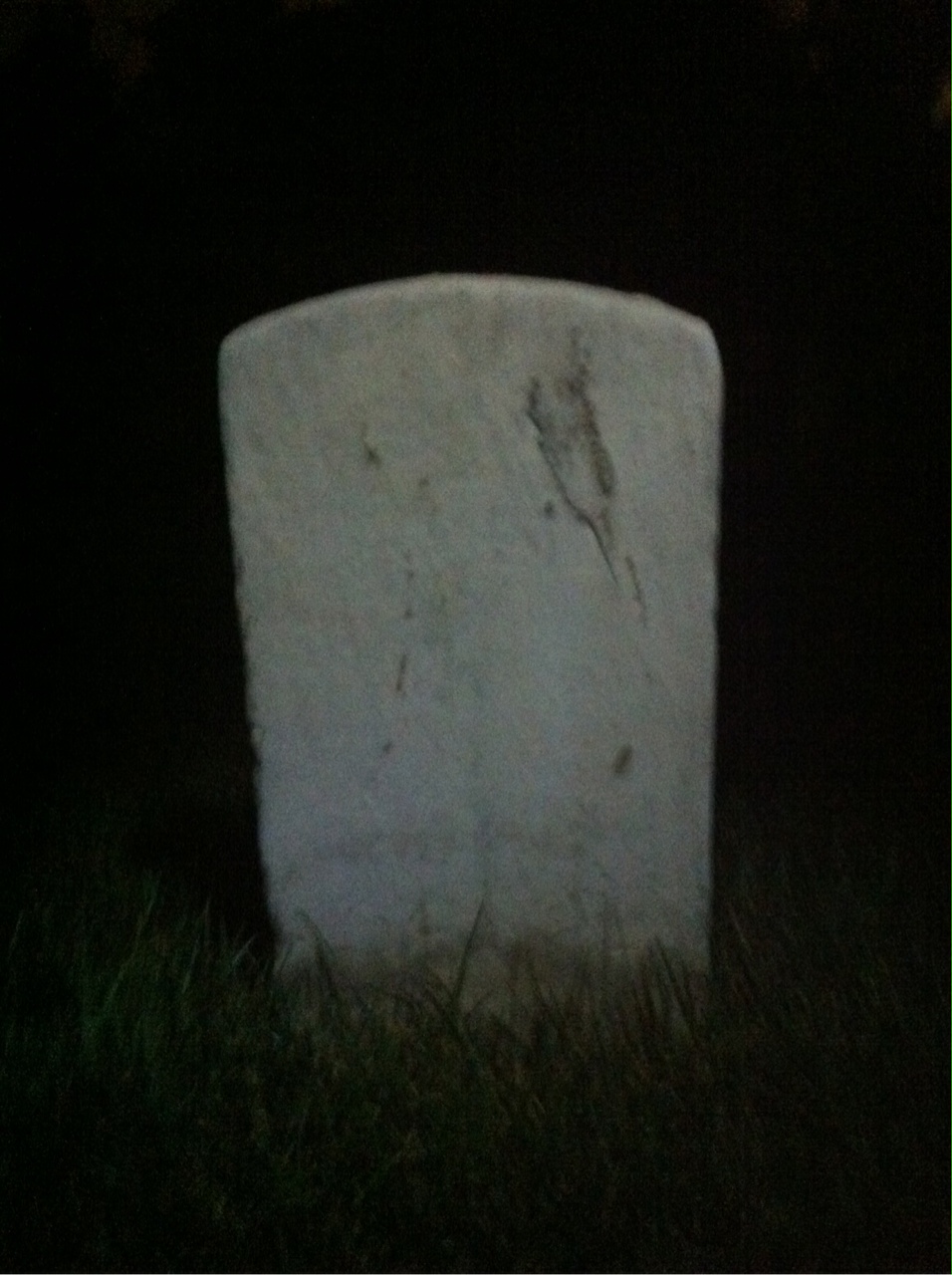 Back of headstone — John Mills