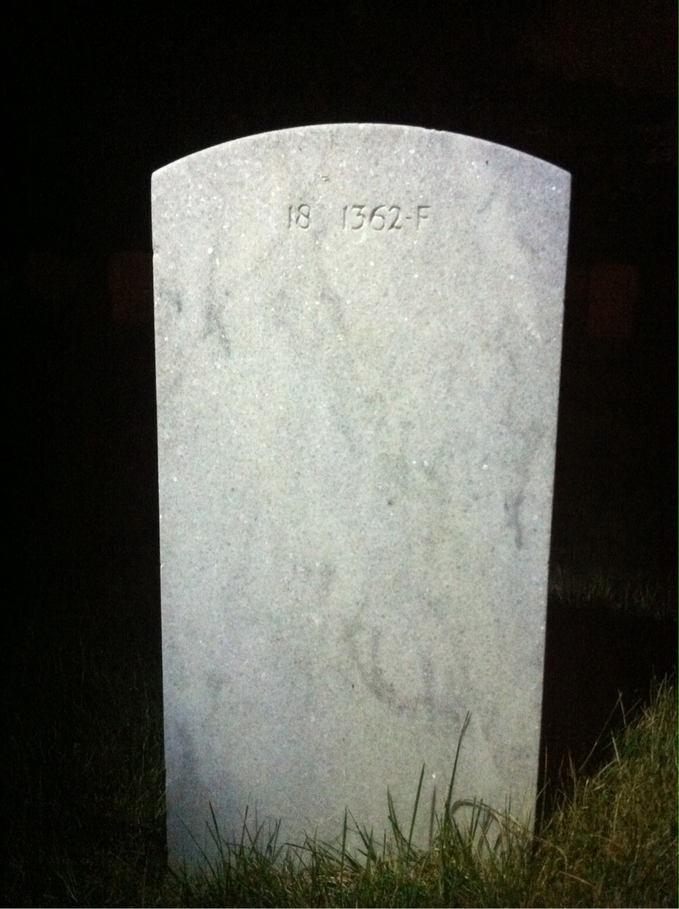 Back of headstone — Walter Henry Phelan