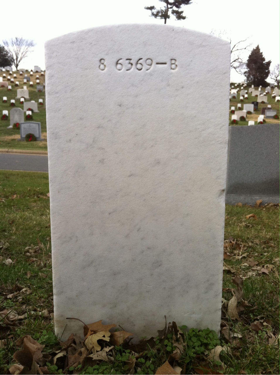 Back of headstone — Dana Mitchell