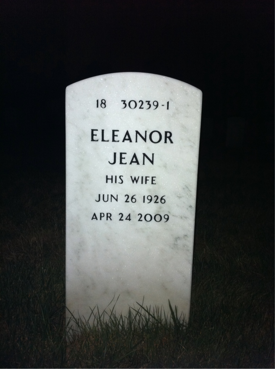 Back of headstone — Norman Lowe