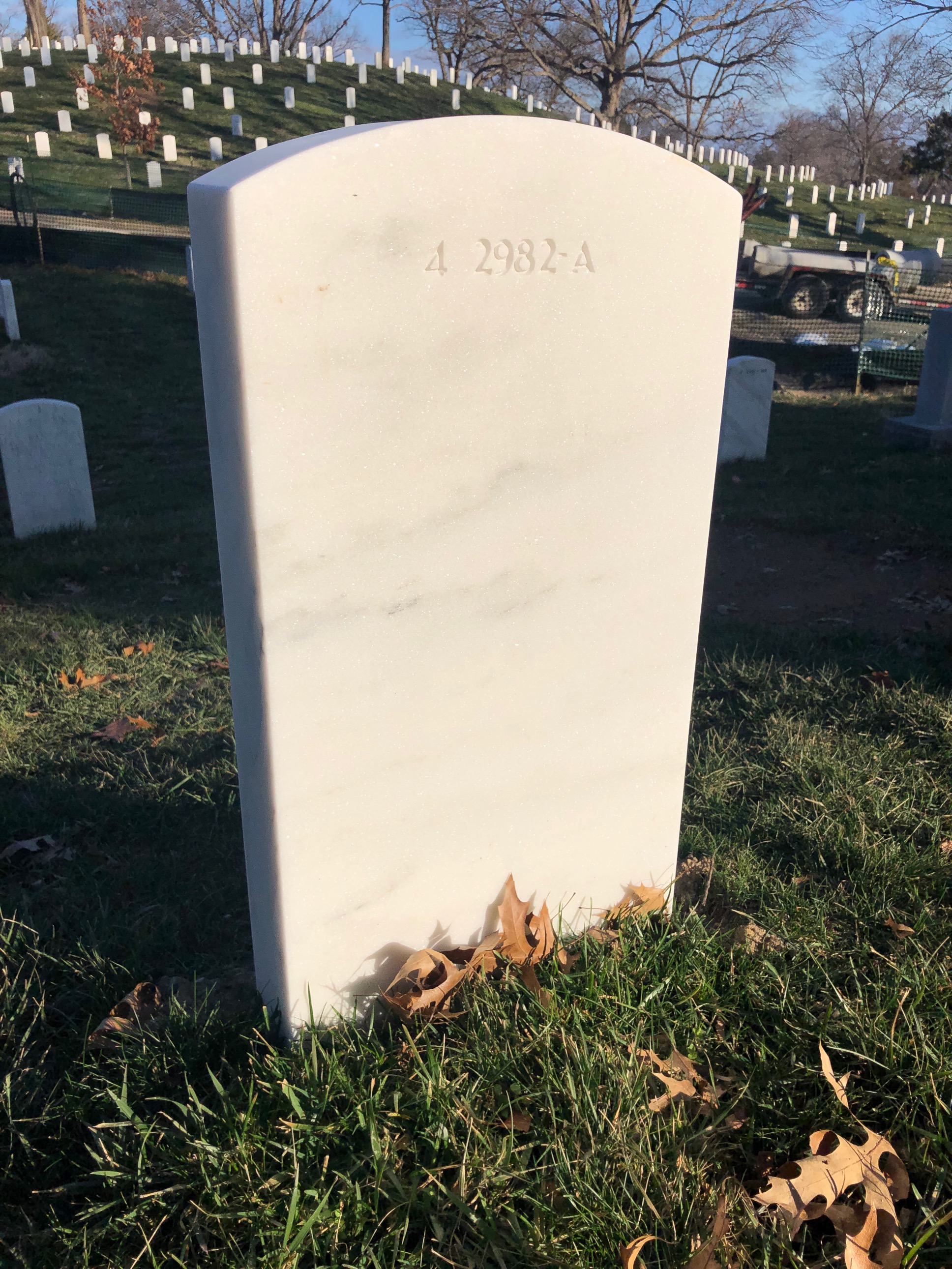 Back of headstone — Collin Ball