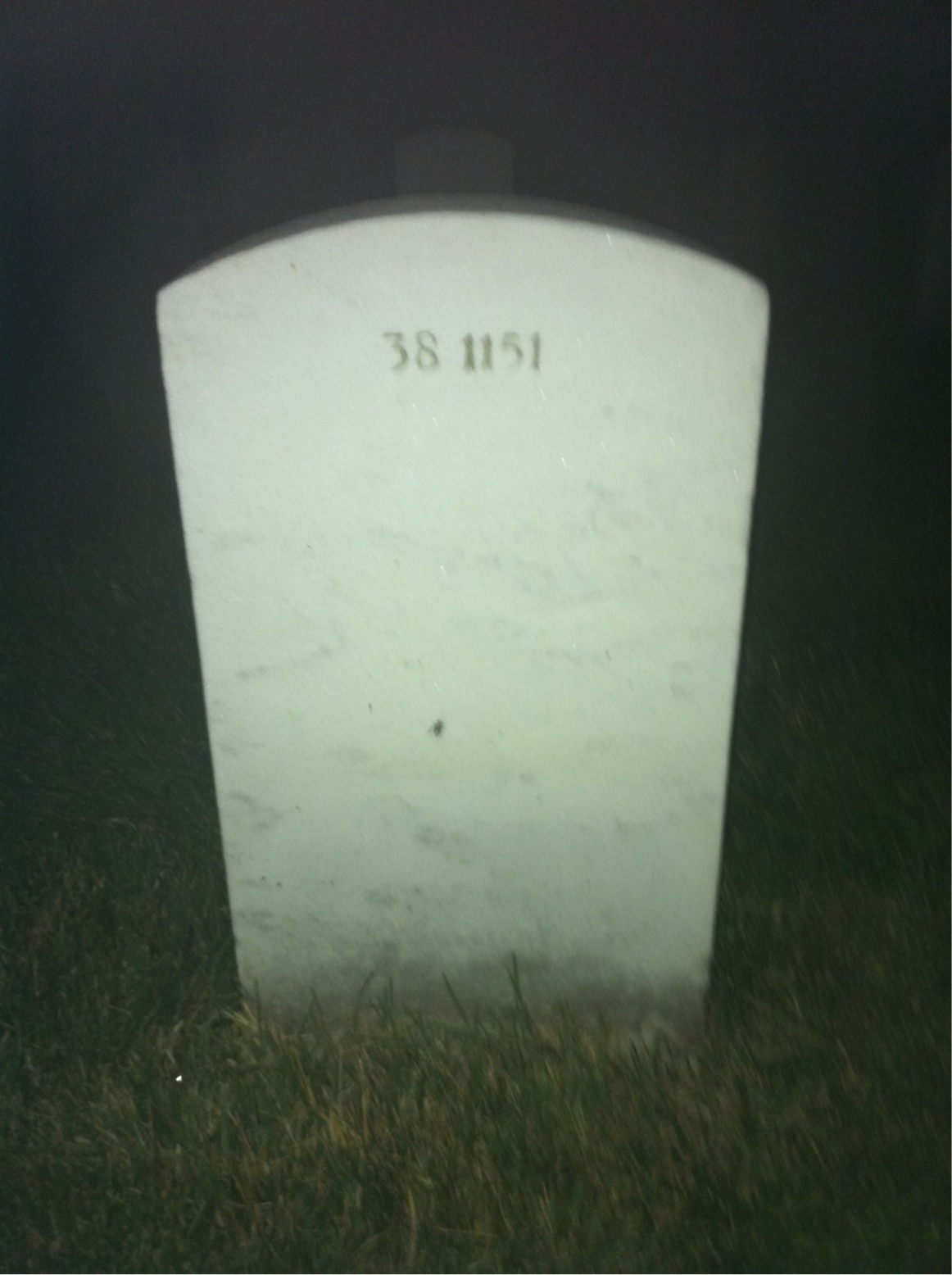 Back of headstone — Louis Angelo