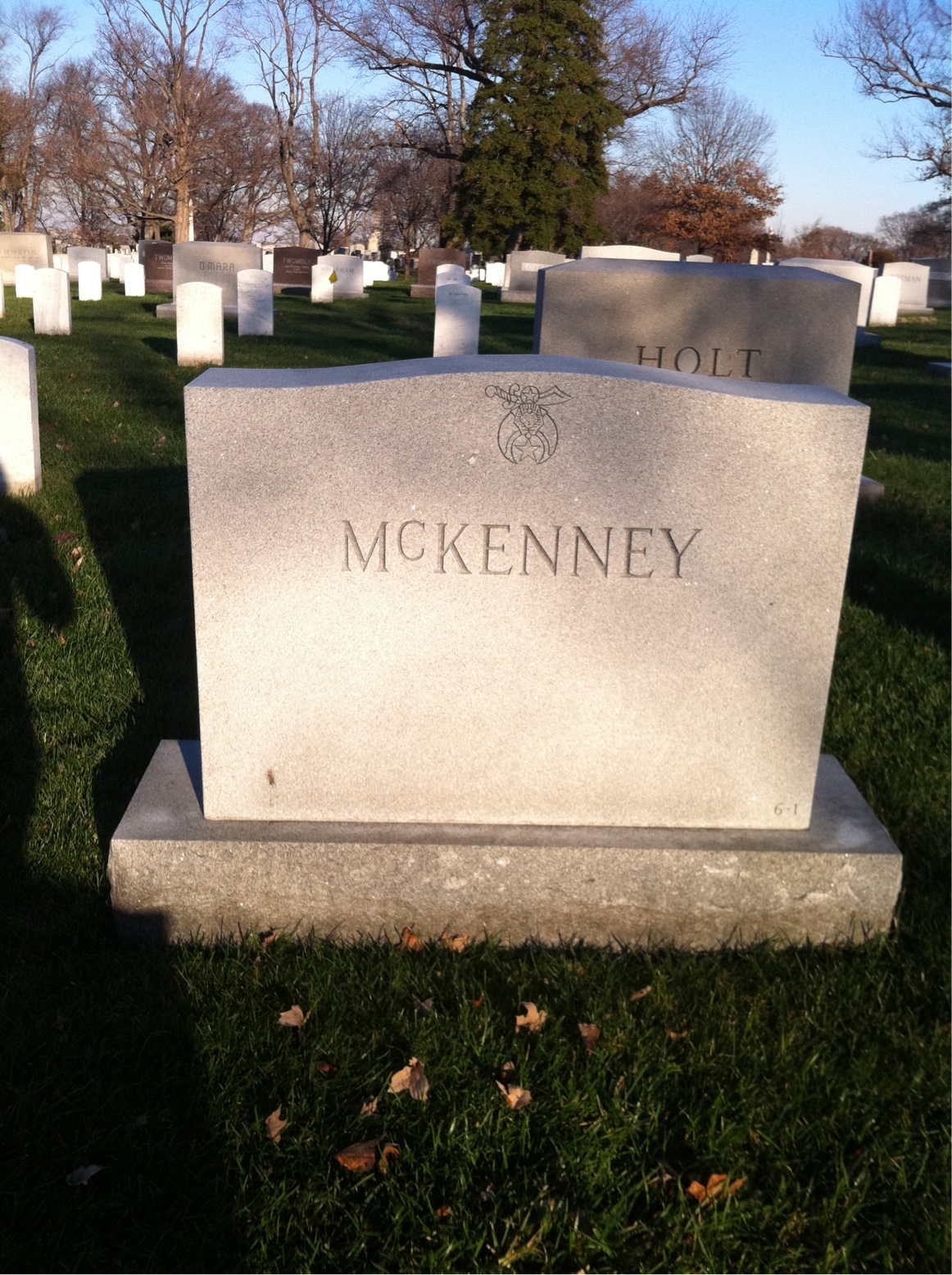 Back of headstone — Alfred Mckenney