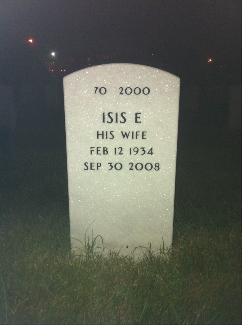 Back of headstone — Edward Robertson