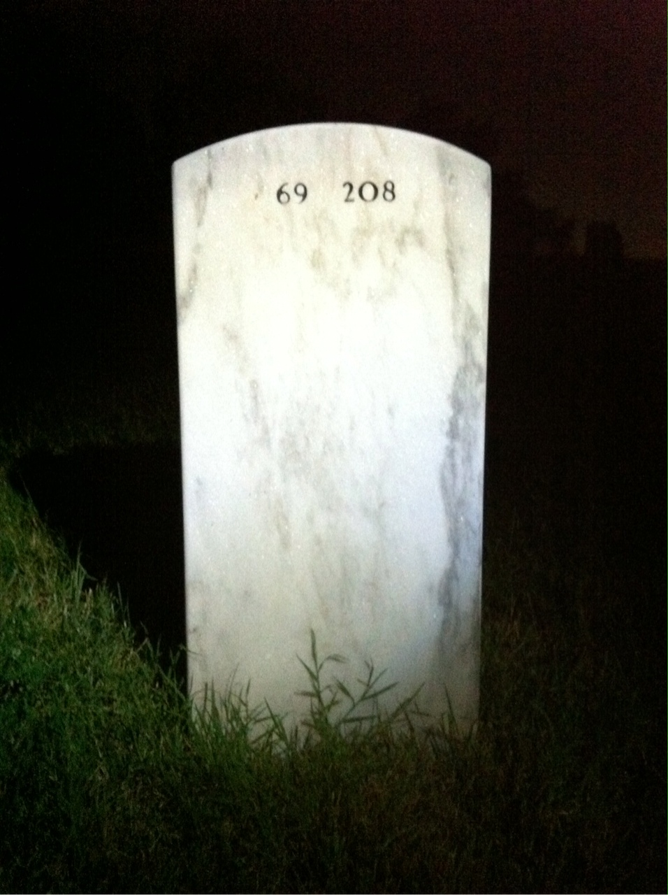 Back of headstone — Grady Shaver