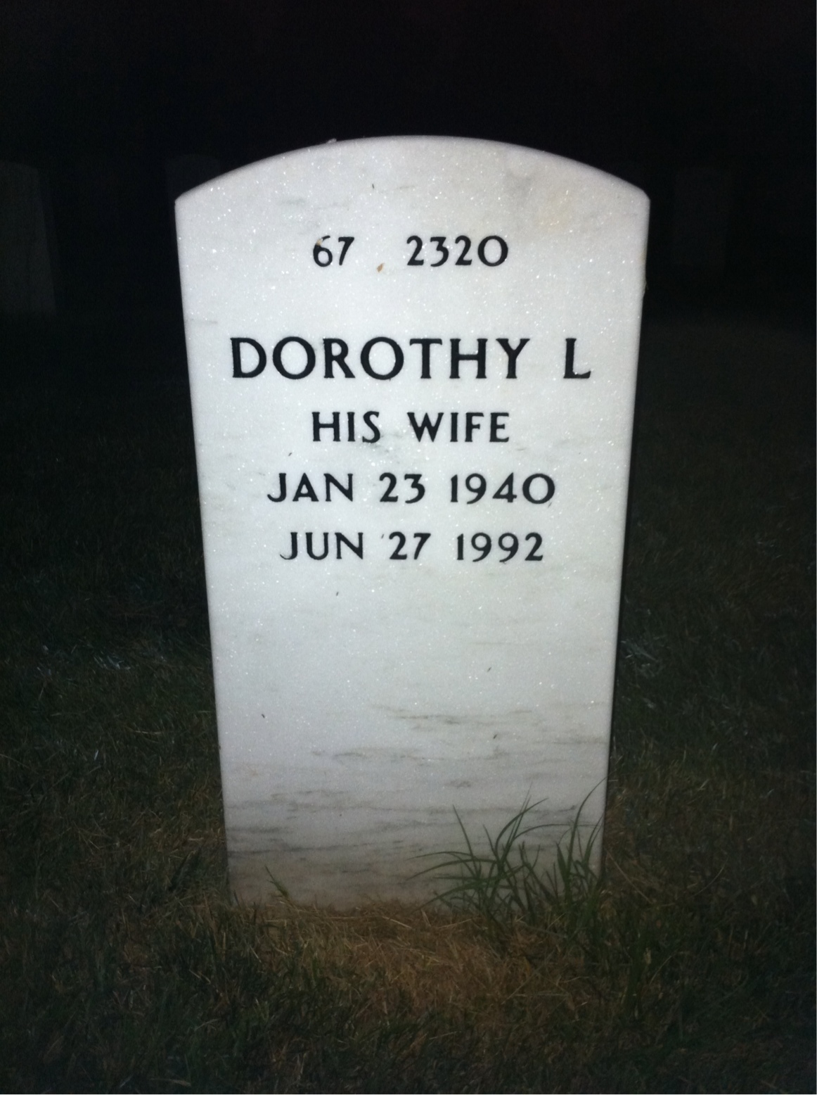 Back of headstone — Herman Braxton