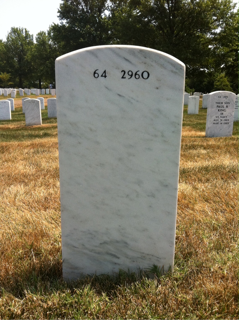 Back of headstone — Donald Whaylen