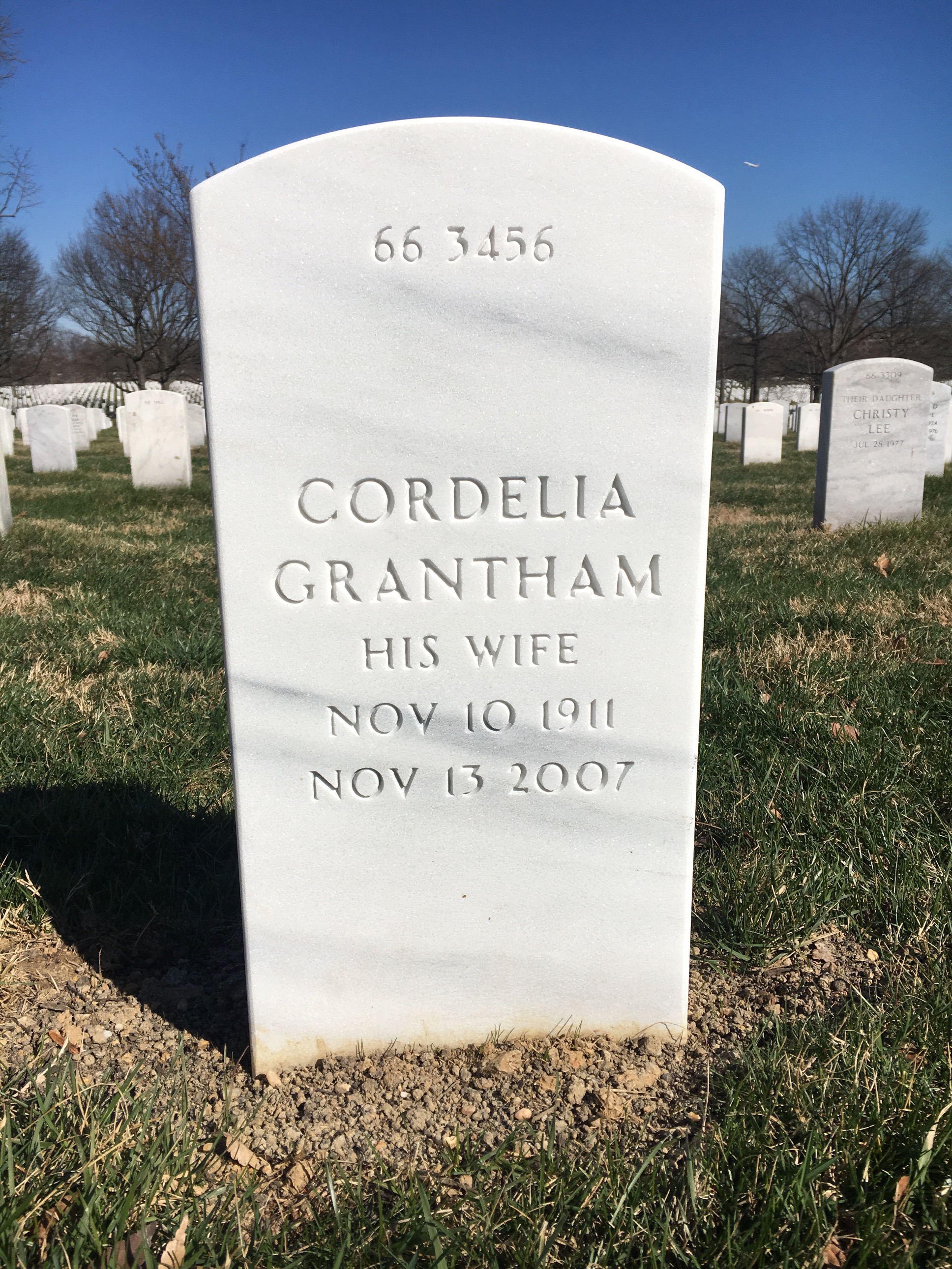 Back of headstone — Rocco Sansone