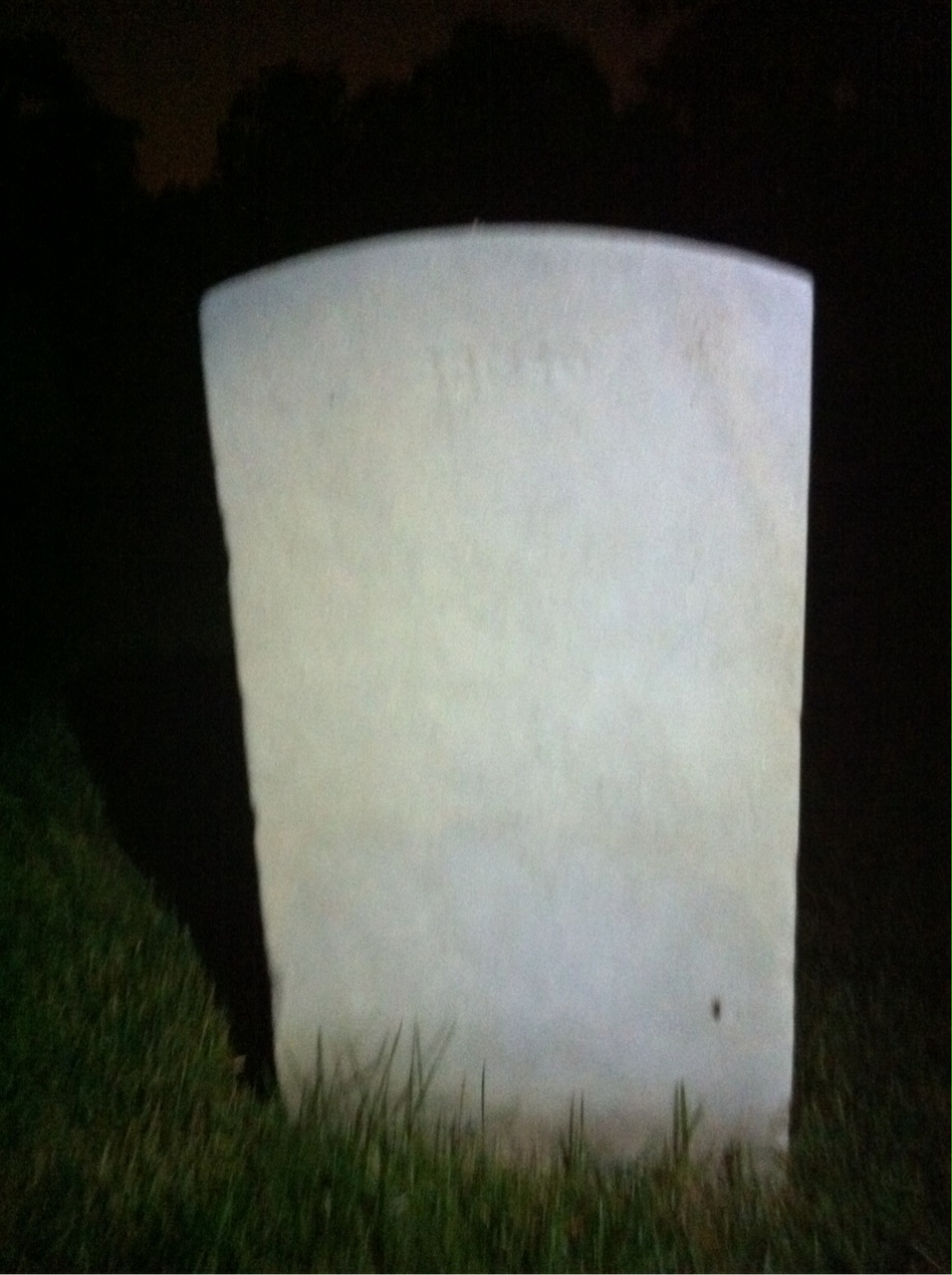 Back of headstone — James Morton